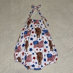 4th of July Halter Top Romper